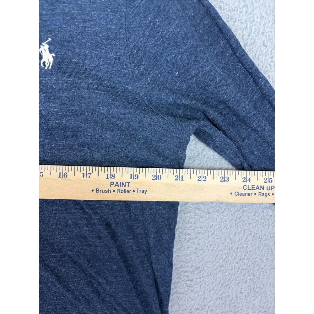 Polo Ralph Lauren Shirt Mens Medium Blue Long Sleeve Crewneck Custom Slim Fit